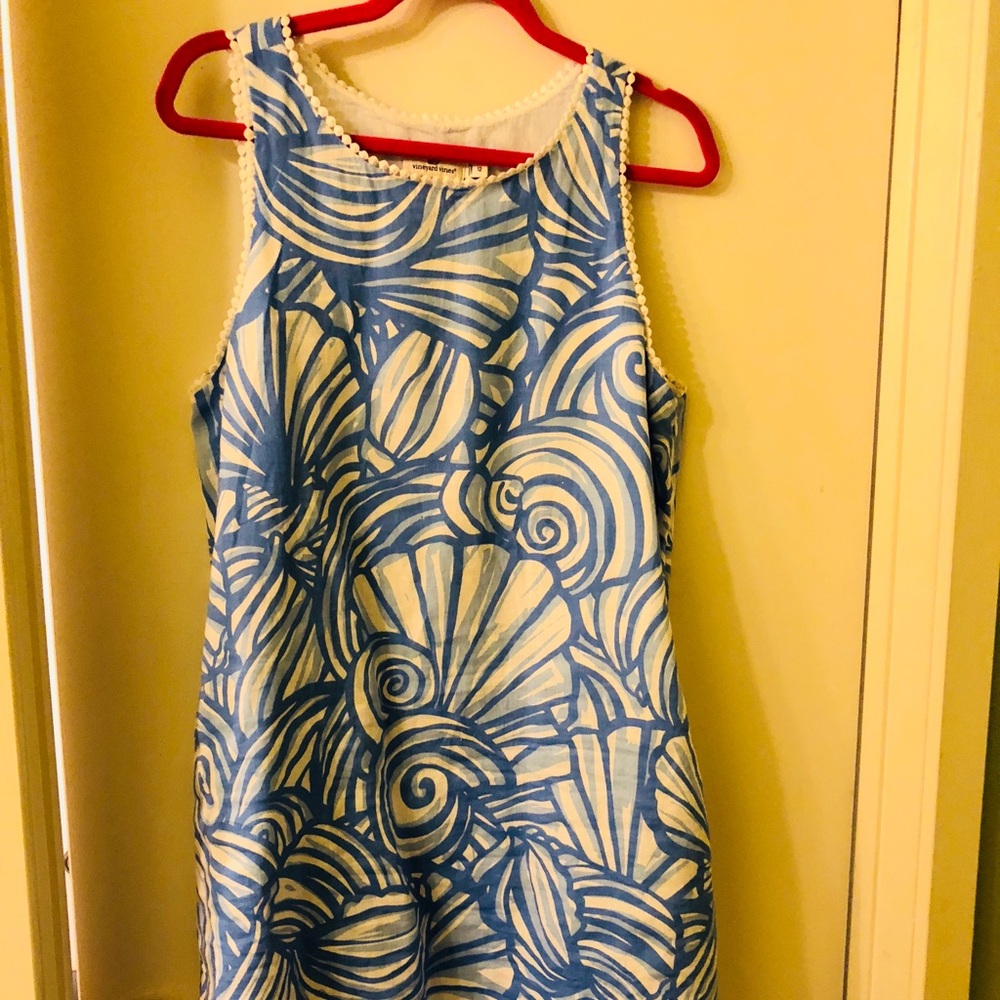 Nautilus Shell Print Swing Dress Size 12, NWOT